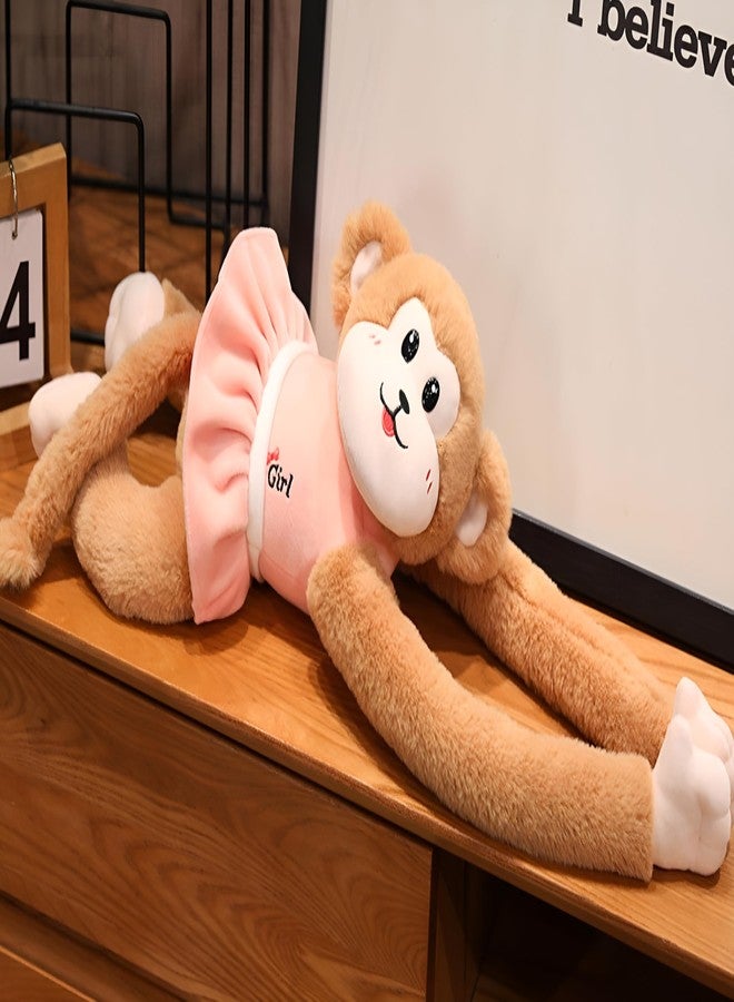 Tickles Long Sleeve Monkey Hanging Soft Stuffed Plush Animal Toy for Kids Boys & Girls Birthday Gift (Size: 60 cm Color: Pink) - Image 2